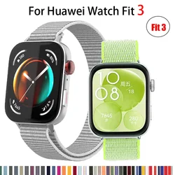 Breathable band For huawei watch fit 3 strap smart wristband Sport Nylon loop Watchbands bracelet correa huawei fit3 Accessories
