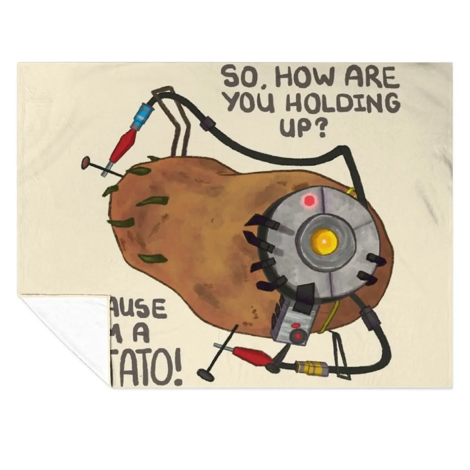 

GLaDOS as a Potato (Detailed) Throw Blanket Vintage Decoratives Sleeping Bag Sofa Blankets