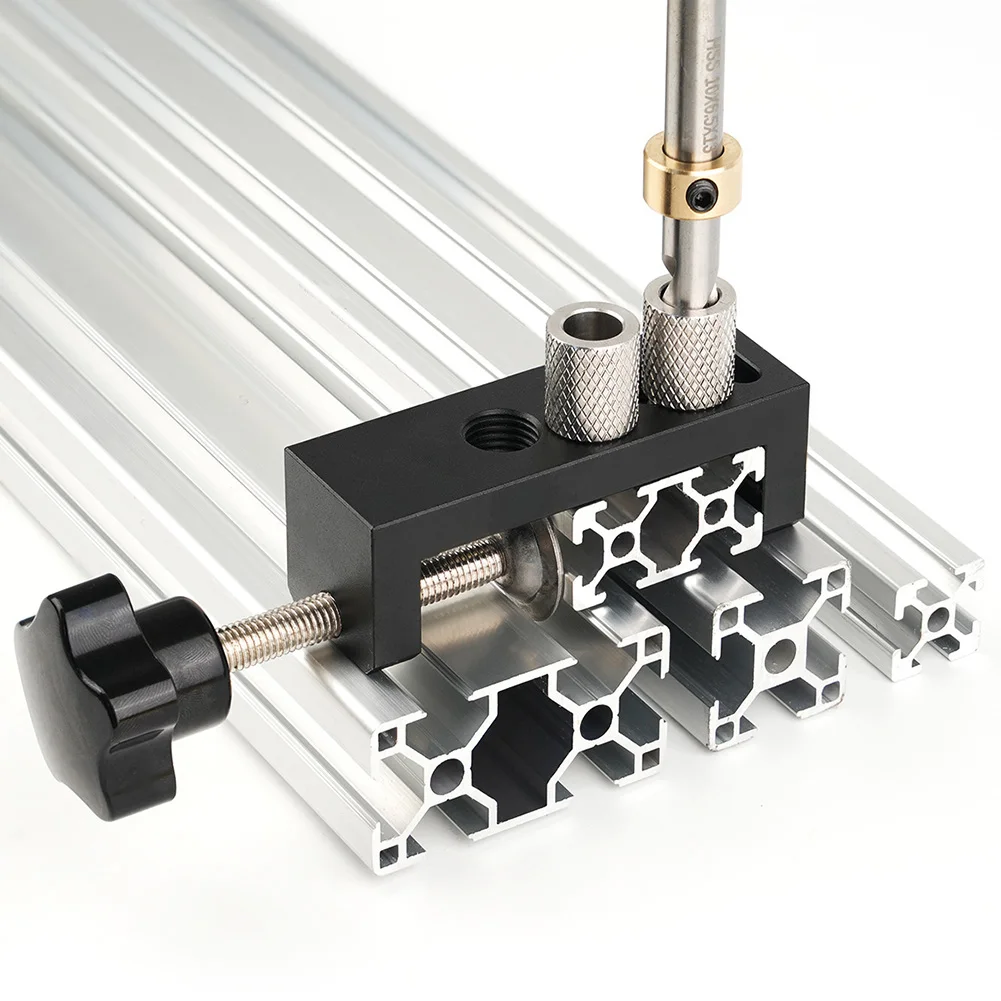 

Aluminum Profile Drilling Jig Universal DIY Tool Accurate Hole Punching Countersinking Guide Tool for 20/30/40 Series Profiles