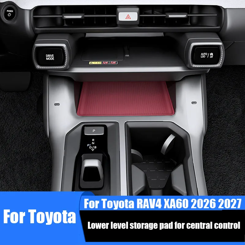 for Toyota RAV4 XA60 Wildlander 2026 2027 Silicone material lower storage pad for central control interior protective equipment