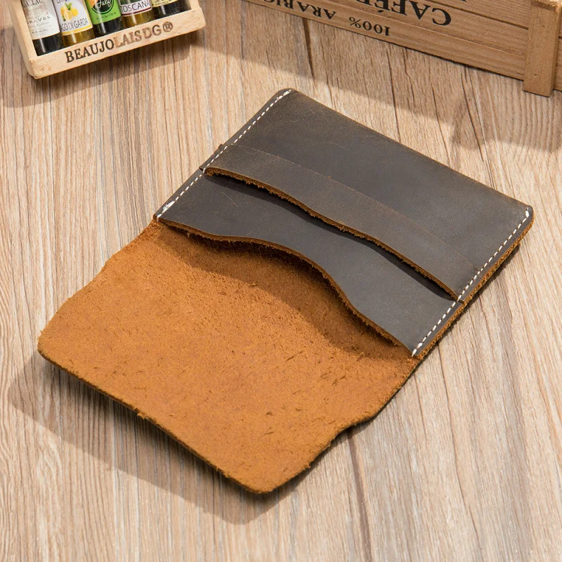 New Cow Leather Men's And  Women's Card Bag Coin Purse Slim Credit Card Holder Wallet For Men and Women ID Card Pocket