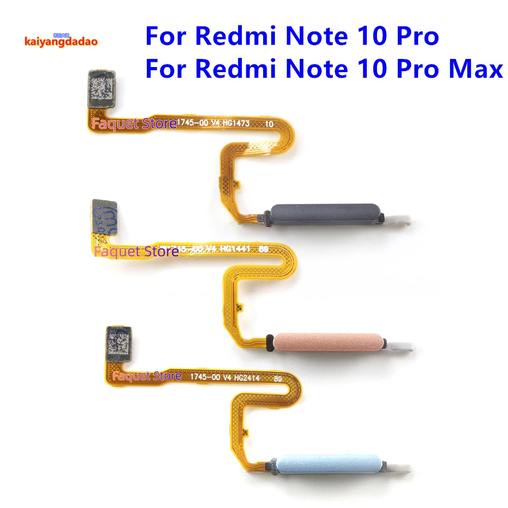 Finger abdrucks ensor für Xiaomi Redmi Note 10 Pro Max Home Button Menü Touch ID Scanner Farbband anschluss Flex kabel