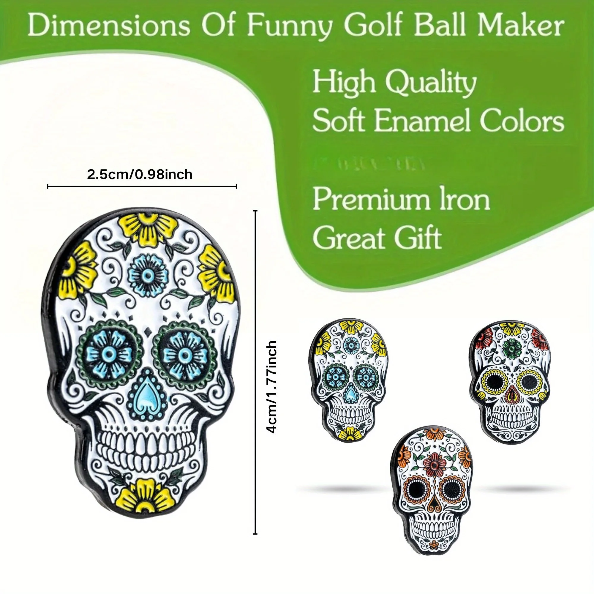 3 Stück große Golfballmarker, lustige Golfgeschenke, langlebiges Golfzubehör für Männer, Frauen, Golfer, Vater, Freund, Ehemann, Ruhestand – Detail 5