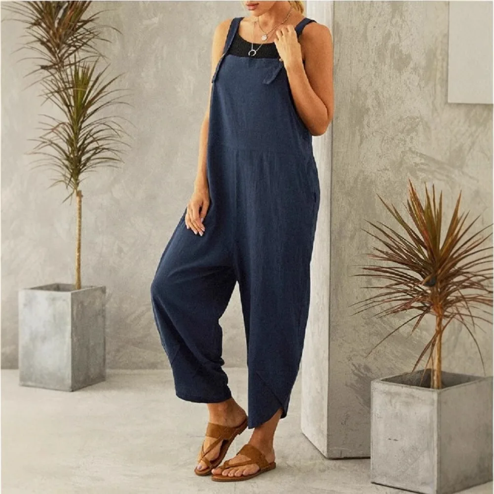 Women's  Color Casual Nine Point Overalls High Waist Slim Fit Long Pants Knitted Cotton Ultra Thin Winter Faion