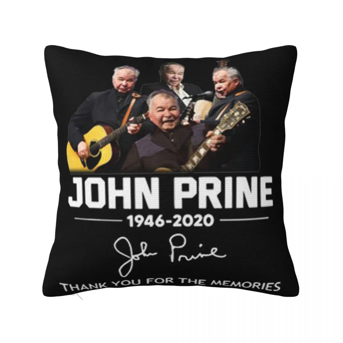 John Prine 1946 2020 Thank You For The Memories Signature 2021 Boy Animal Humor Printing Pillow Case