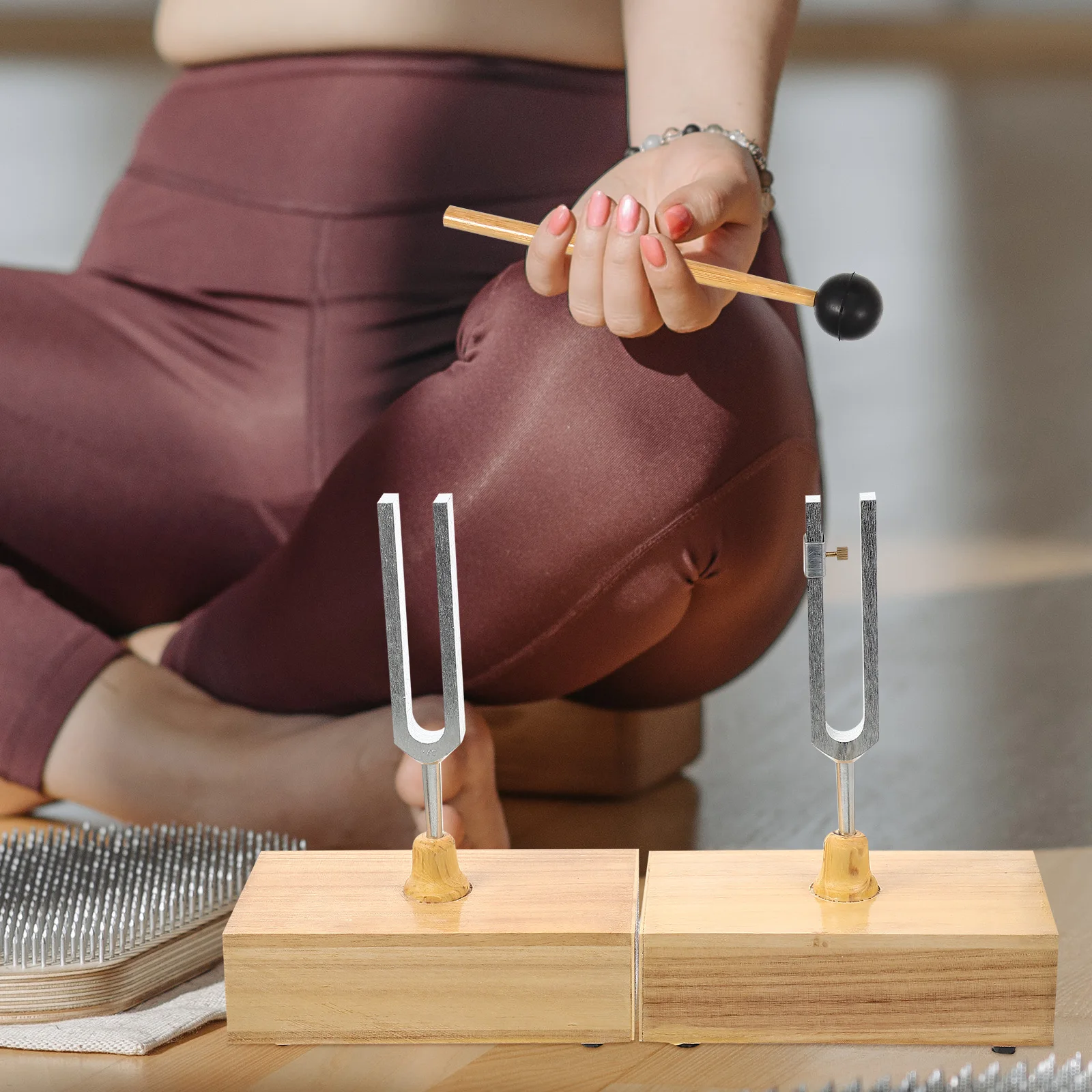 

Resonance Tuning Fork Set Musical Instrument Physics Experiment Tool Educational Melody Professional Base