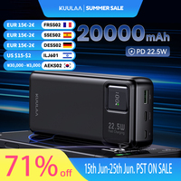 KUULAA Power Bank 20000mAh External Battery Large Capacity 22.5W Fast Charging Portable Charger For iPhone xiaomi poco Powerbank