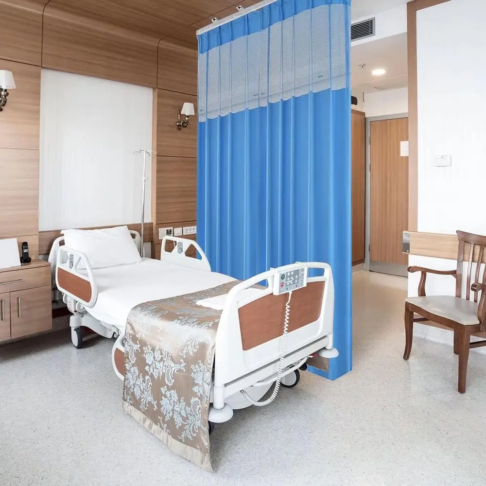 

Hospital Curtain Cule lame ResiMedical Curtain Bed Divider or Medical, SPA,Clinic, Living Room, School Nursery-k Blue 1*(15t Wid