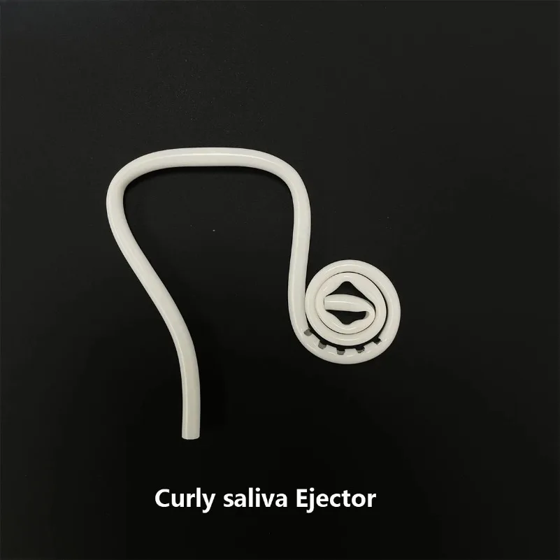 100Pcs Lab Curly Saliva Ejector Suction Tips Lab Suction Tube Lab Tools Disposable Aspirator s