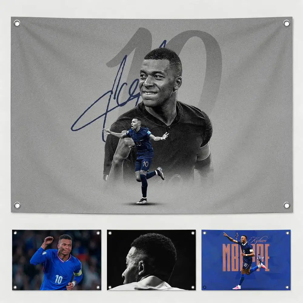 Football star Kylian Mbappe  Flag Suitable For Party Club Outdoor Interior Wall Decoration Banner Fans Gift