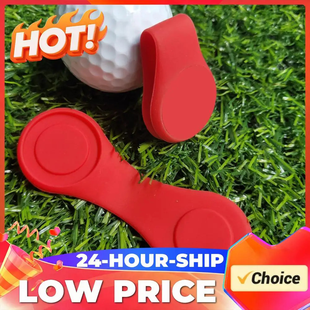 

Silicone Golf Position Calibration Clamp Strong Magnetic Mini Golf Caps Clip Marker Professional Folding Useful Golf Accessories