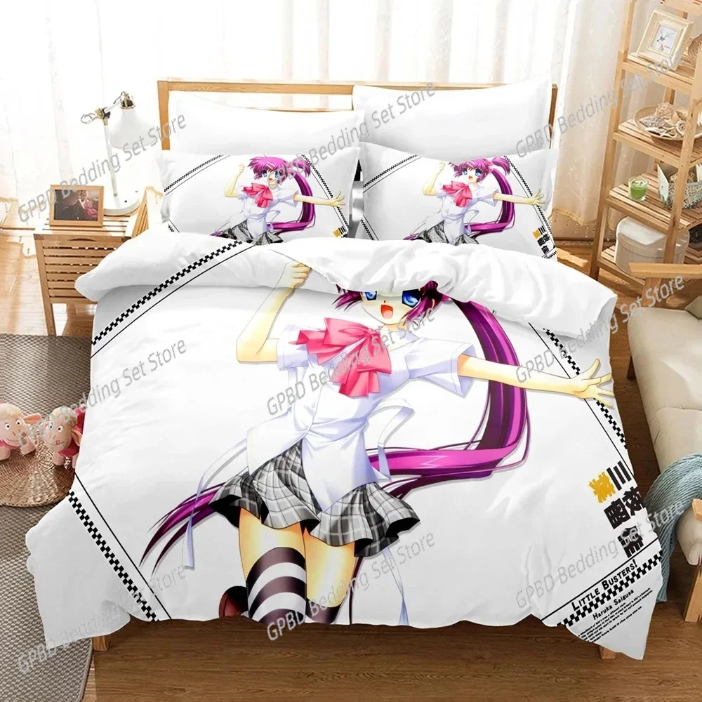 

3D Print Anime Little Busters Bedding Set Single Twin Double Queen King Cal King Size Bed Linen Set