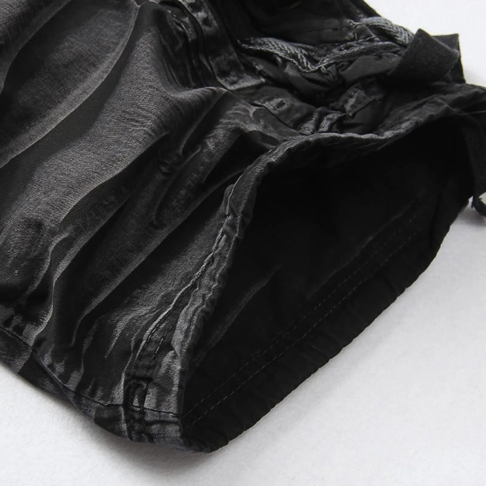 شورت كارجو متعدد الجيوب للرجال ، شورت كاجوال مستقيم ، لياقة بدنية وترفيه في الهواء الطلق ، أحادي اللون ، موضة صيفية ، اتجاه