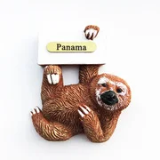 Panama Sloth new resin creative refrigerator magnet Gift Home decoration crafts travel souvenirs