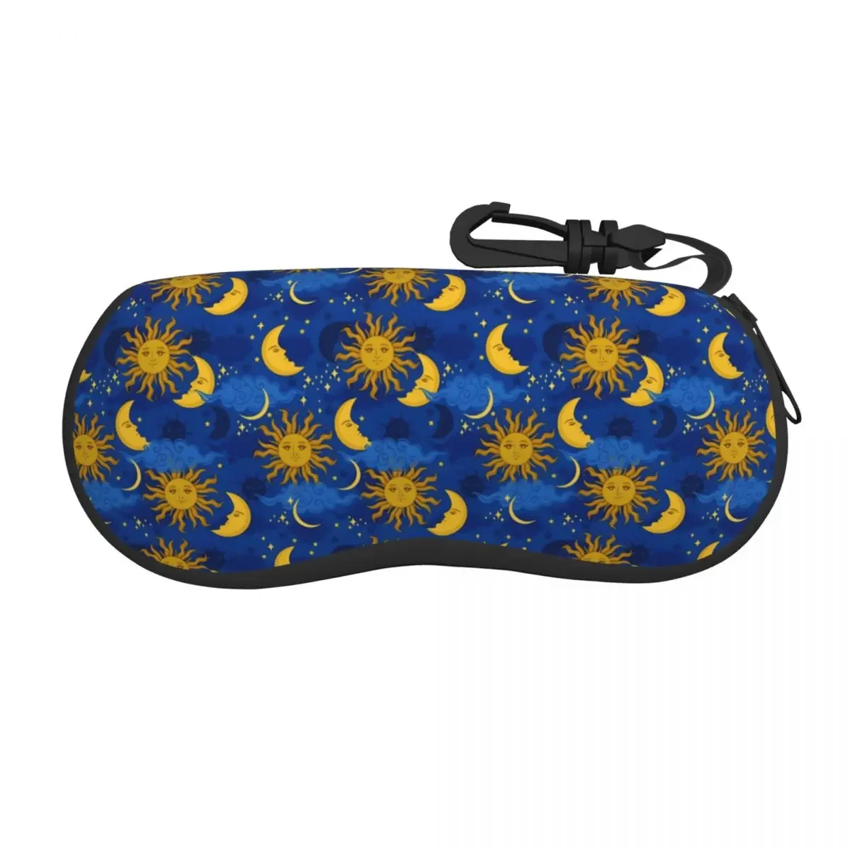 Stars Sun Moon Celestial Horizontal Glasses Case Stars Sun Moon Celestial Soft Pocket Sunglasses Pouch Personalized Eyewear Bag