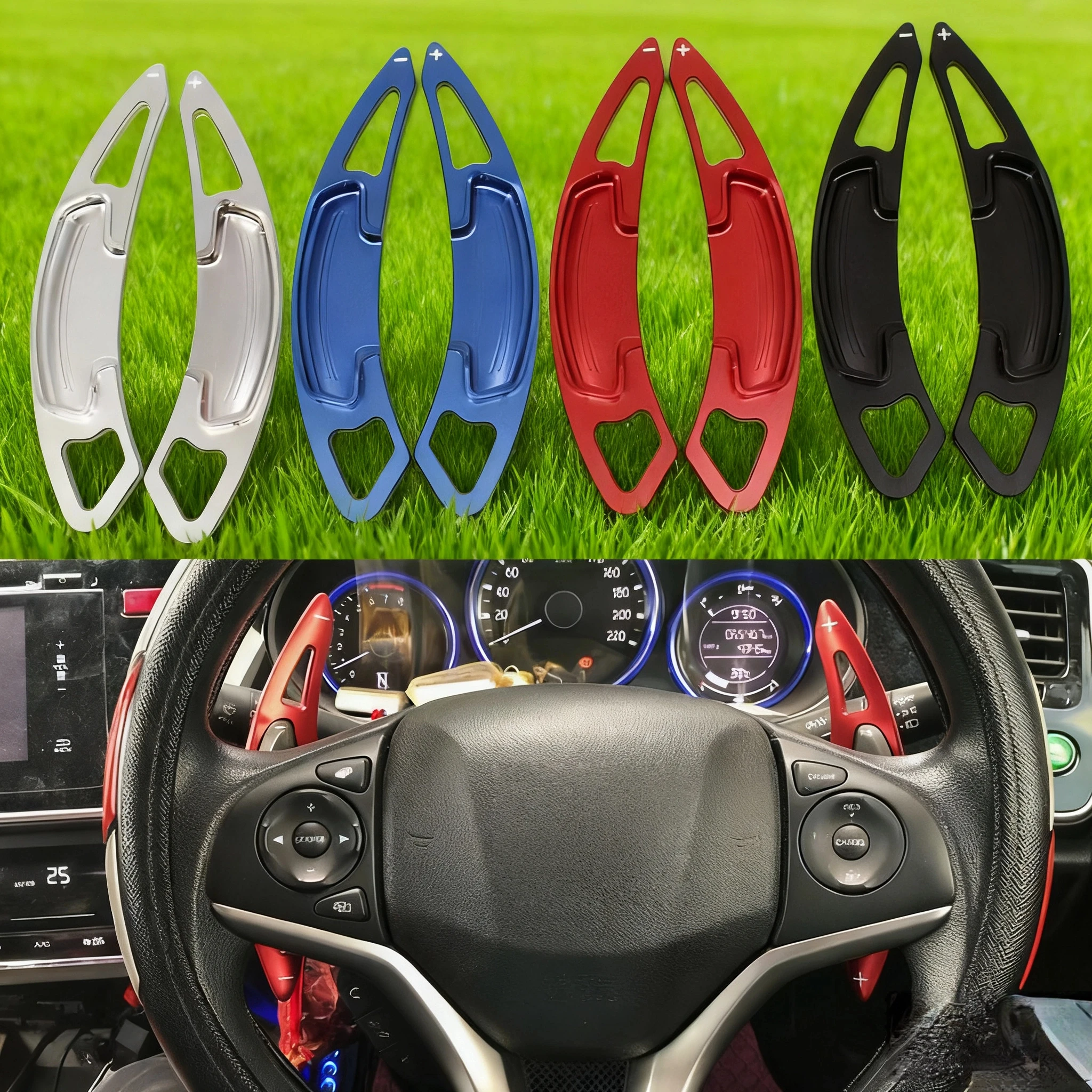 

Для Honda Civic Accord Spirior Odyssey 2015 2016 2017 2018 2019 алюминиевый руль, рычаг переключения передач, удлинитель 2 шт.
