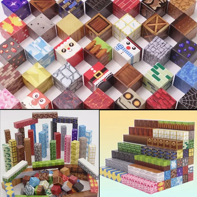 Ensemble de blocs de Construction magnétiques, 54 pièces, jouet éducatif pour enfants, Kit de Construction créatif et créatif unisexe