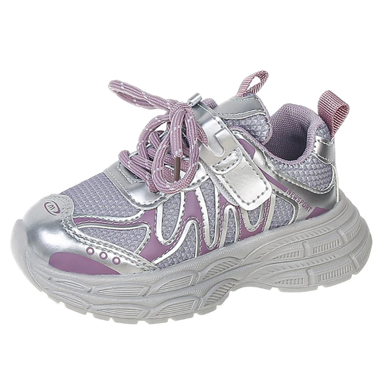 

PU Leather Sport Shoes For Children 2025 Trend Fashion Boy's Girl's Running Shoes Anti-slippery Teenager Kid's Sneakers Footwear