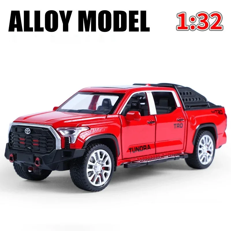 New 1:32 Tundra Pick Up Alloy Car Carry Tires Off-Road Vehicle Toy Diecasts & Toy Vehicles Car Model Kids Toy GiftsFashion Orna