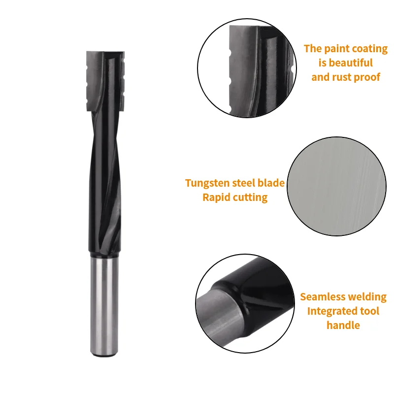 Imagem -04 - Haste Espiral Limpeza Inferior Bit Bit Router Carpintaria Fresa Bit de Madeira Face Mill Carbide Cutter End Mil 12 mm