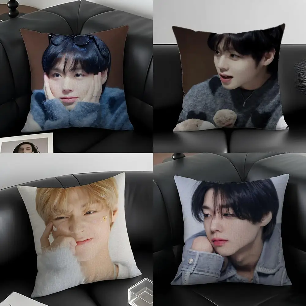 P-Park Ji-hoonS Cushion Cover Natural Linen Pillowcase Set, All-in-One Decor for Sofa, Bedroom & Chair