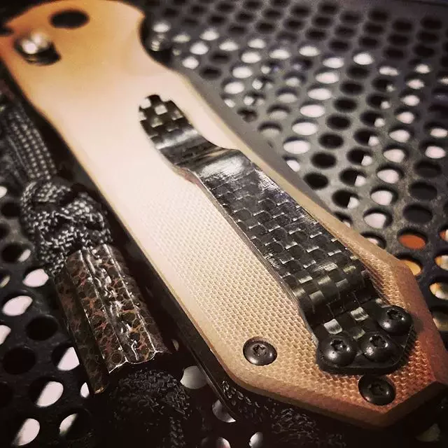 Carbon Fiber Pocket Clip for Benchmade 710/551 and Emerson CQC, Spider C81