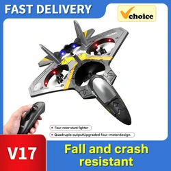 Gratis Levering V17 Professionele Rc Vliegtuig Drone 2.4G Zwaartekracht Detectie Rc Vliegtuig Zweefvliegtuig Epp Foam Boy Speelgoed Kinderen Bi