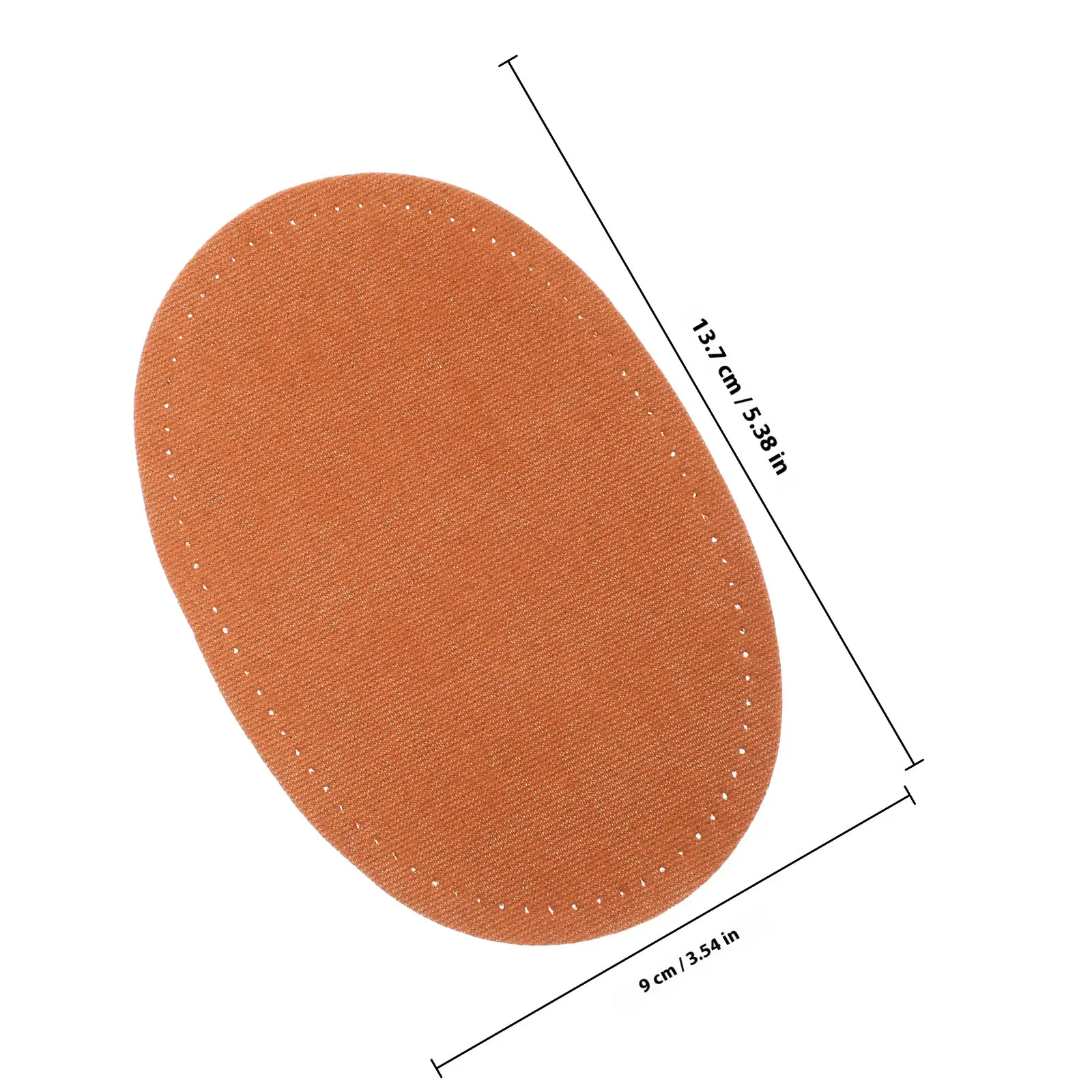1Pair Soft Breathable Suede Elbow and Knee Patches Oval Shape Pre Drilled Holes for Sports Basketball Soccer Tennis Protection