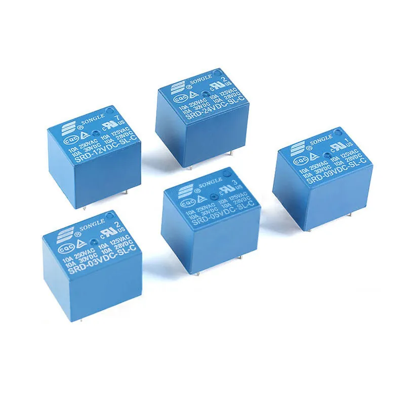 Relay SRD-03V 05V 09V 12V 24V 48VDC-SL-A -SL-C 4-pin 5-pin