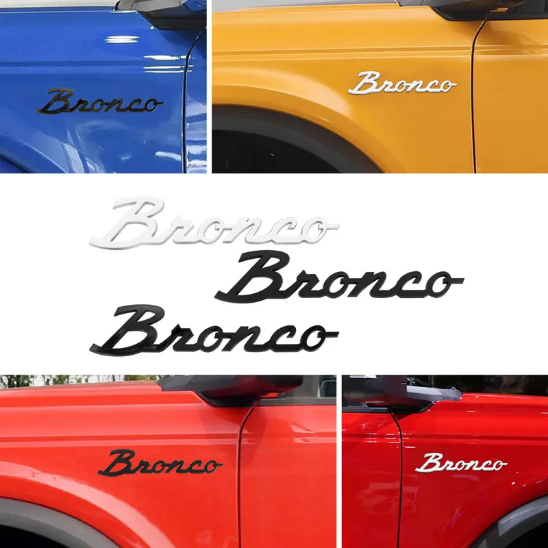 Car Decor 3D ABS Sticker Letter Emblem Rear Trunk Badge Car Styling For Ford Bronco Logo Sprot 2021 2022 2023 Auto Accessories