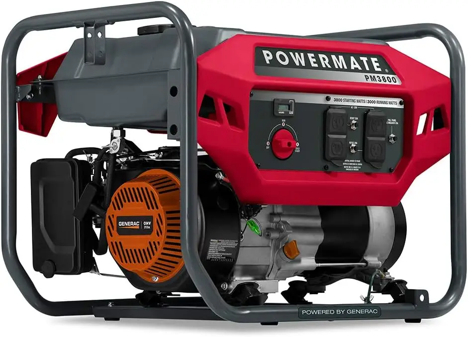 3,800-Watt Gas-Powered Portable Open Frame Generator - Ultra-Quiet Performance - Ideal for Home, Camping, RV and Outdoor Activit