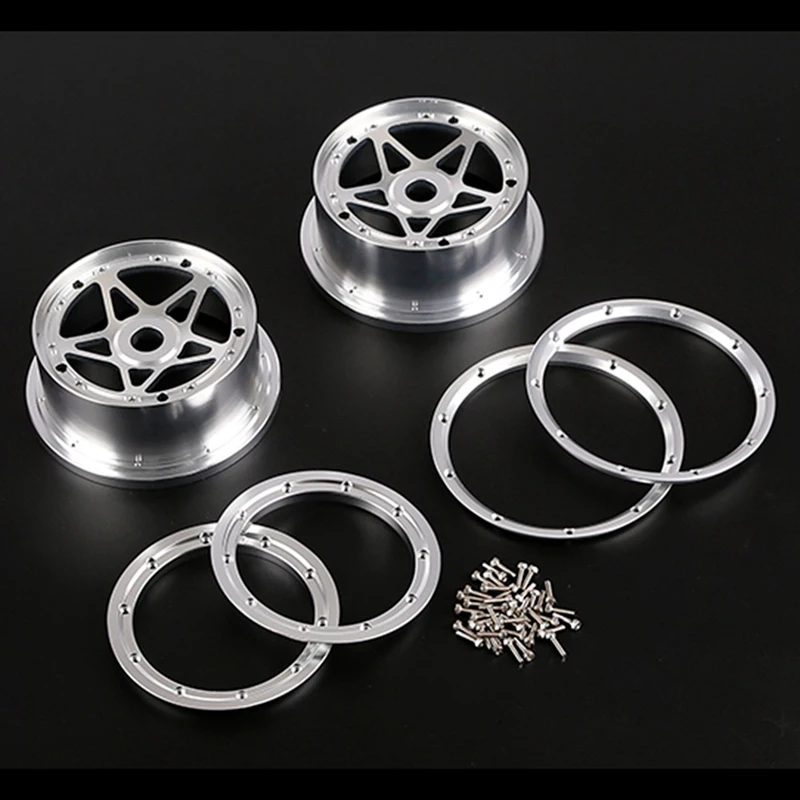 CNC Metal Front Hub Kit For 1/5 HPI ROFUN ROVAN KM BAJA 5B RC CAR Parts