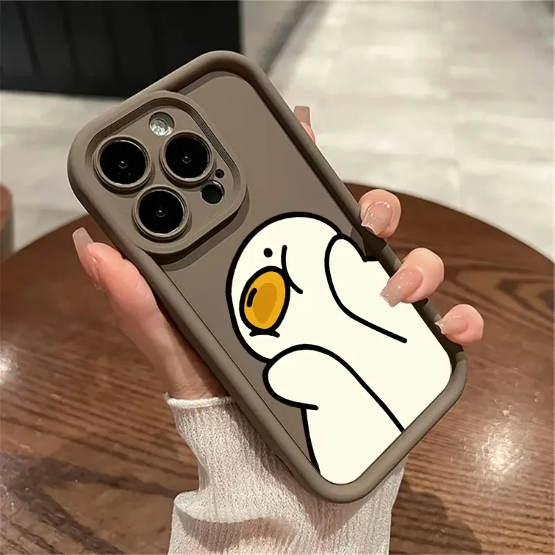 Coque de téléphone canard oscillant drôle de dessin animé, étui pour iPhone 17 16 11 14 13 12 15 Pro Max pour iphone 11