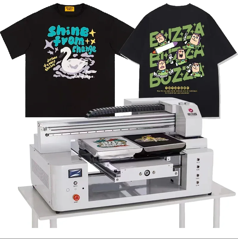 A2 A3 Flatbed Diy Cotton Fabric Textile Tshirt Shirt Direct Automatic Digital T-Shirt Printing Machine Dtg Printer