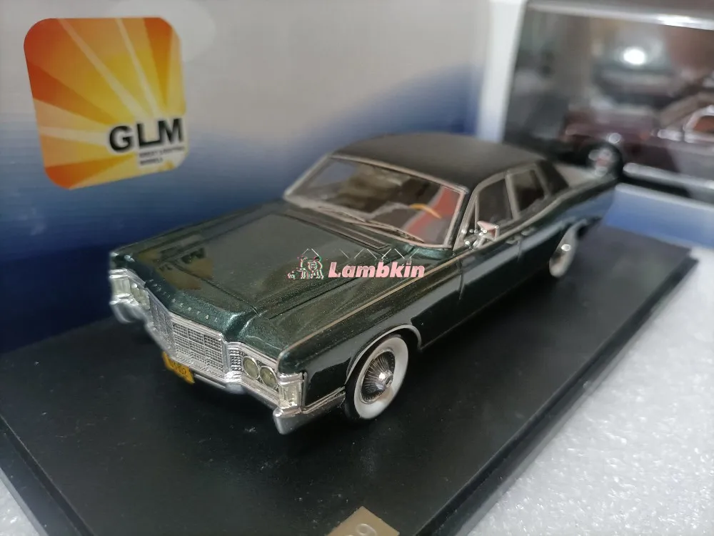 GLM 1:43 For Lincoln Continental 1969 Coupe car Model Lincoln Metallic Green Collectible Gift