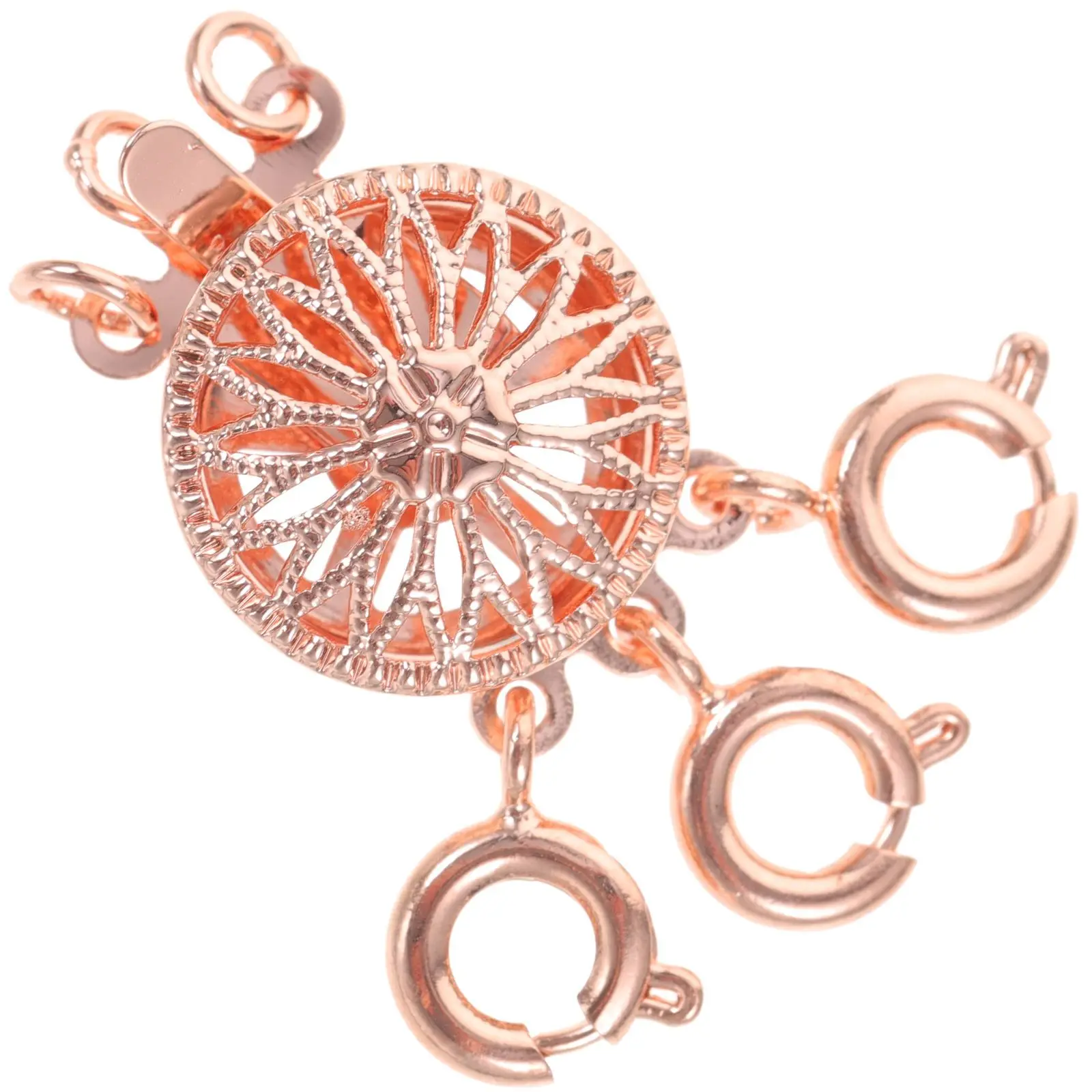 Gold Sunflower Necklace Accessories Multi Clasp Keep Necklaces from Tangling Layered Necklace Clasp Copper DIY Stackable