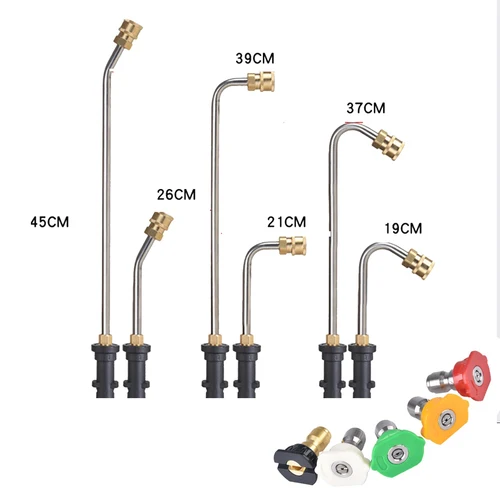 Varilla de extensión de pistola de agua de alta presión, Varita de extensión curva para KARCHER K2, K3, K4, K5, K6, K7, pistola de lavado a presión, lanza de repuesto