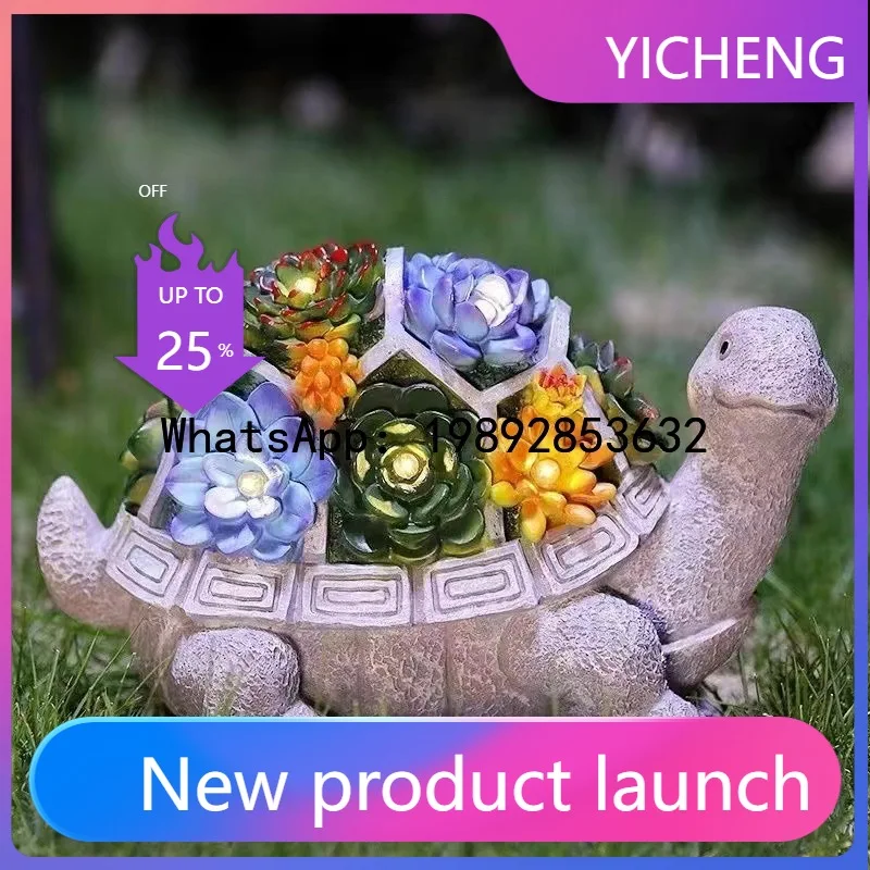 

ZF Outdoor Courtyard Simulated Animal Resin Ornament Garden Lawn Decorative Atmosphere Night Light Solar Powered