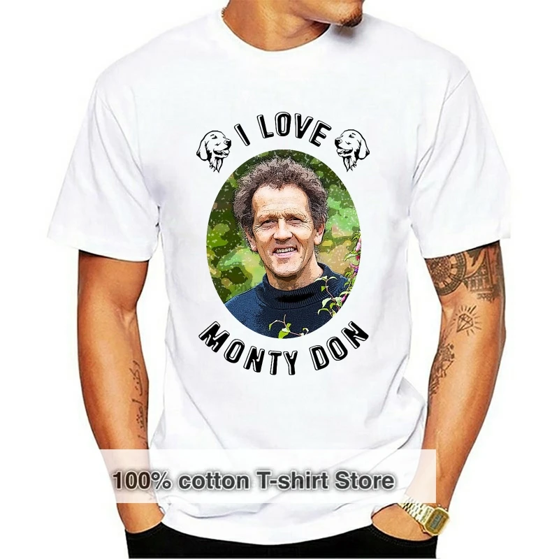 Monty Don T-Shirt Gardener   Funny Print Clothing Hip-Tope Mans T-Shirt Tops Tees Fashion T-Shirts Summer  100% Cotton