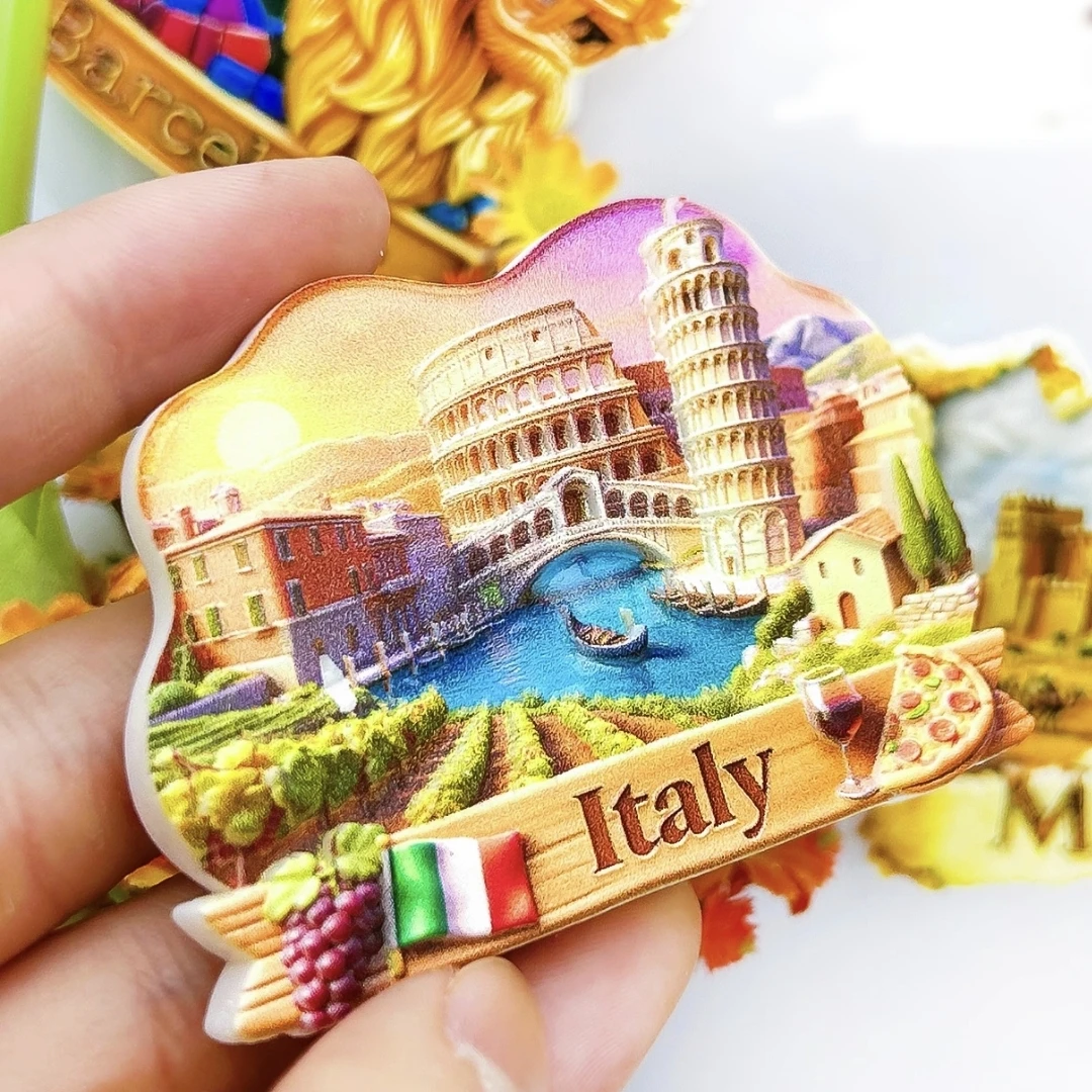 Europe Italy Roma Milan 3D Fridge Magnets Tourism Souvenir Refrigerator Magnets Sticker Decoration Articles