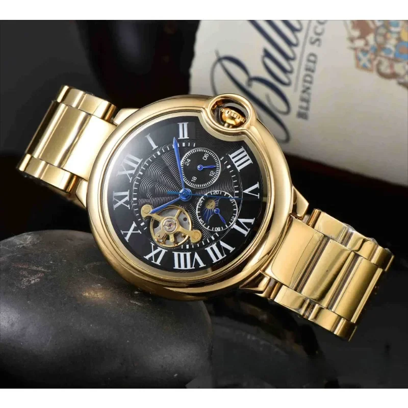 Skeleton Blue Balloon Series Fully Automatic Mechanical Movement Men’s Luxury and Noble Watch