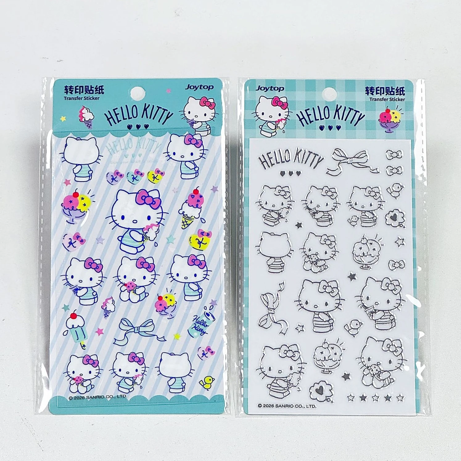 joytop Hello Kitty Transfer Stickers Cartoon Cute Aesthetic For Phone Case Pencil Case Scrapbook DIY Craft Decoration
