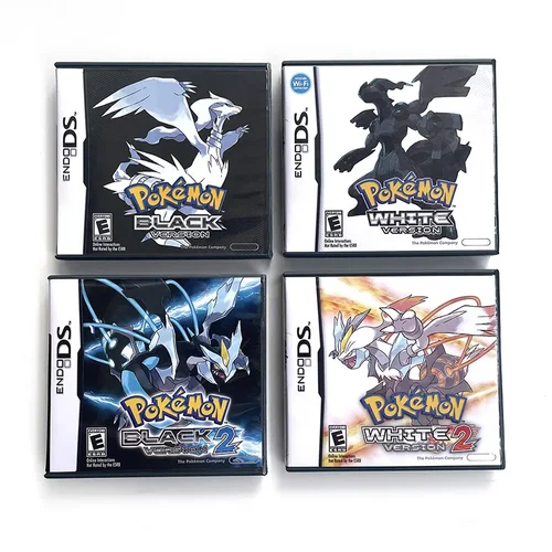 Imagen 2 del producto USA Pokemon blanco y negro 1 2 tarjeta combinada tarjeta combinada con caja Cassette DS Pokemon tarjeta de juego para ds nds 3ds sin instrucciones
