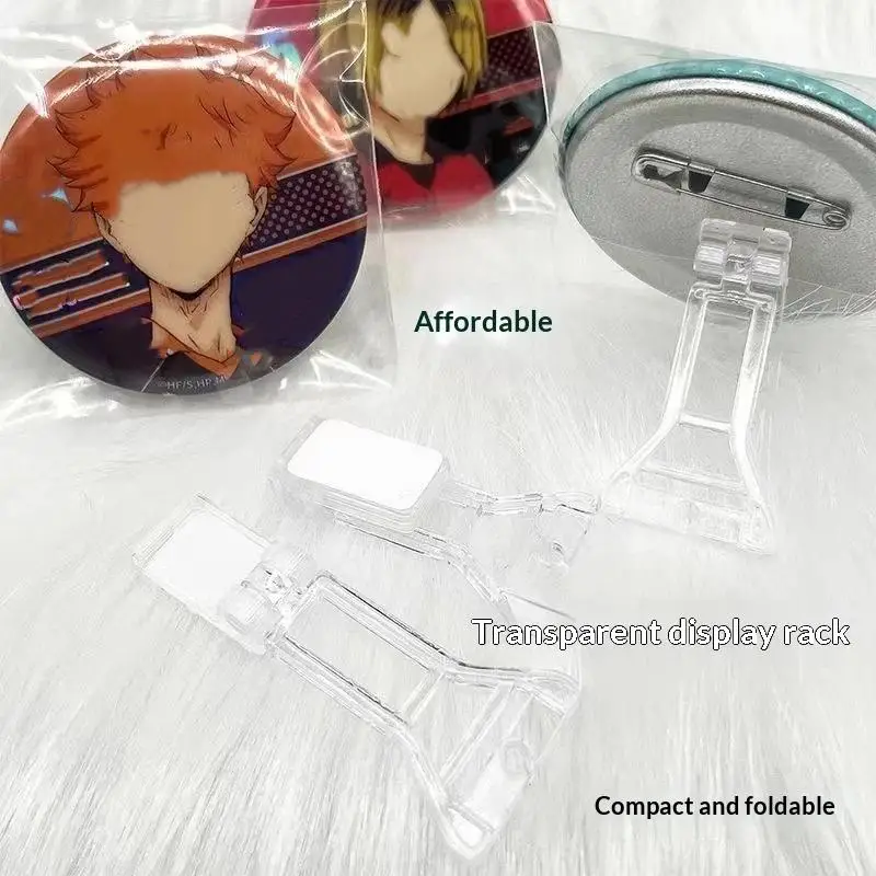 IIOO10pcs Transparent Acrylic Commemorative Coin Display Stand Medal Support Photo Album Stand Badge Color Paper Display Stand