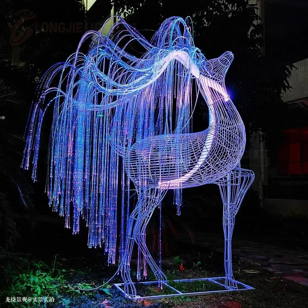 

Hot-sale Custom Fiber Optic LED Christmas Reindeer for Indoor Outdoor Christmas Holiday Decorations