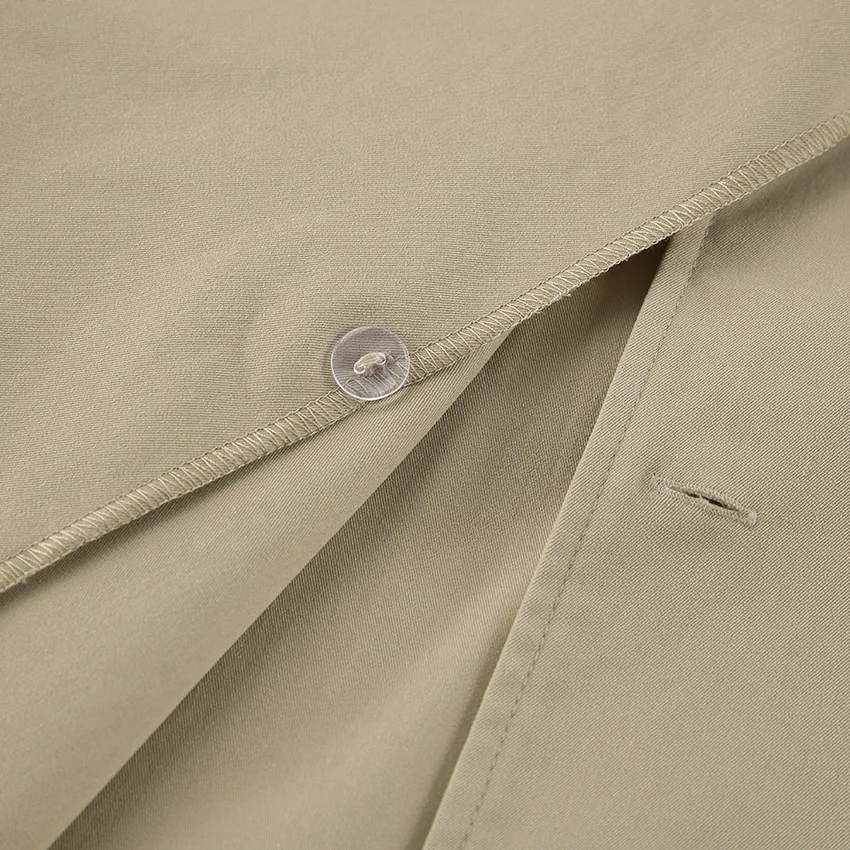 JHJN Nuovo modello Design Sense Giacca a vento da ragazza di media lunghezza Giacca kaki in pizzo Cappotto a maniche lunghe autunno e inverno