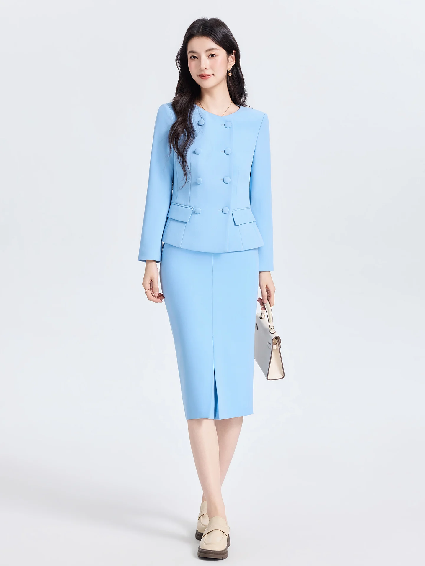 

AIyssa Fashion: Профессиональная женская одежда, комплект из двух предметов: пиджак и юбка. Новая модель 2026 года