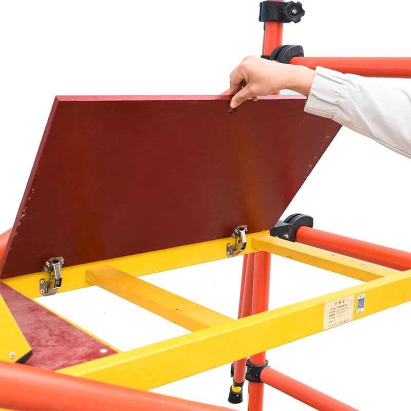 منصة عزل آمنة عالية الجهد قابلة للطي FRP سقالات عازلة من الألياف الزجاجية المتنقلة