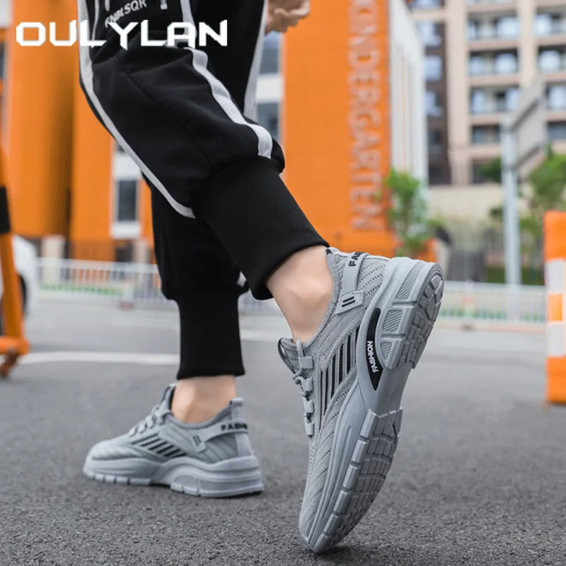 

Oulylan High-quality Versatile Non-slip Running Shoes Summer Vintage Casual Sports Footwear Popular Mesh Ventilate Men Sneakers