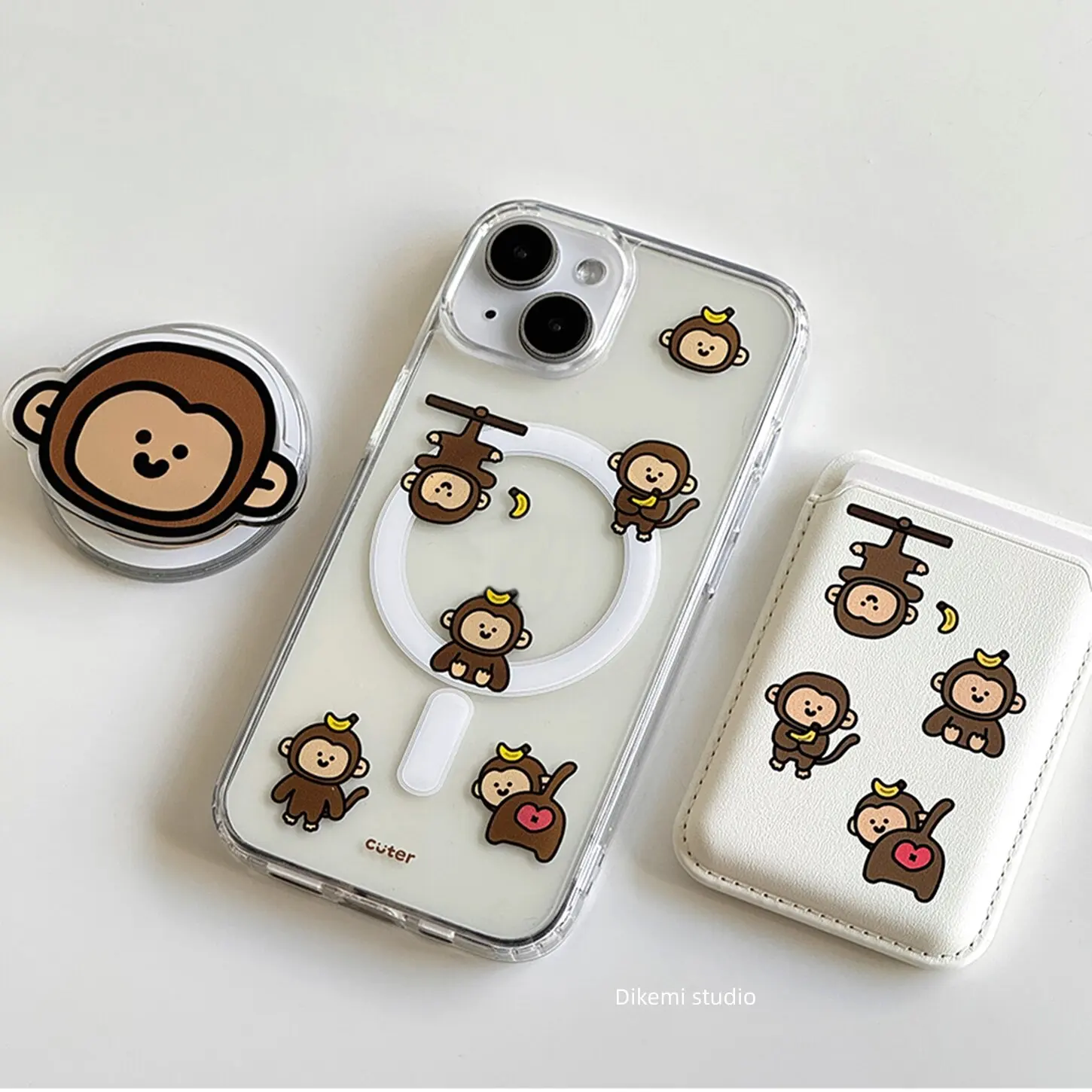 Funda para Teléfono con Diseño de Mono Bebé Y2K INS Coreano, Compatible con iPhone 18, 17Air, 16, 15, 14, 13, 12, 11 Pro, 14, 15Plus, MINI, Magnética